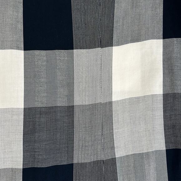 Howe Checkered Button Up Collar Dress Shirt Blue White Sz XL Casual Lightweight - Picture 5 of 12